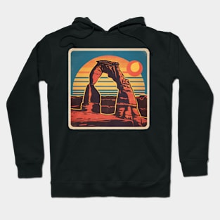 Moab Utah Arches Vintage Sunset Hoodie